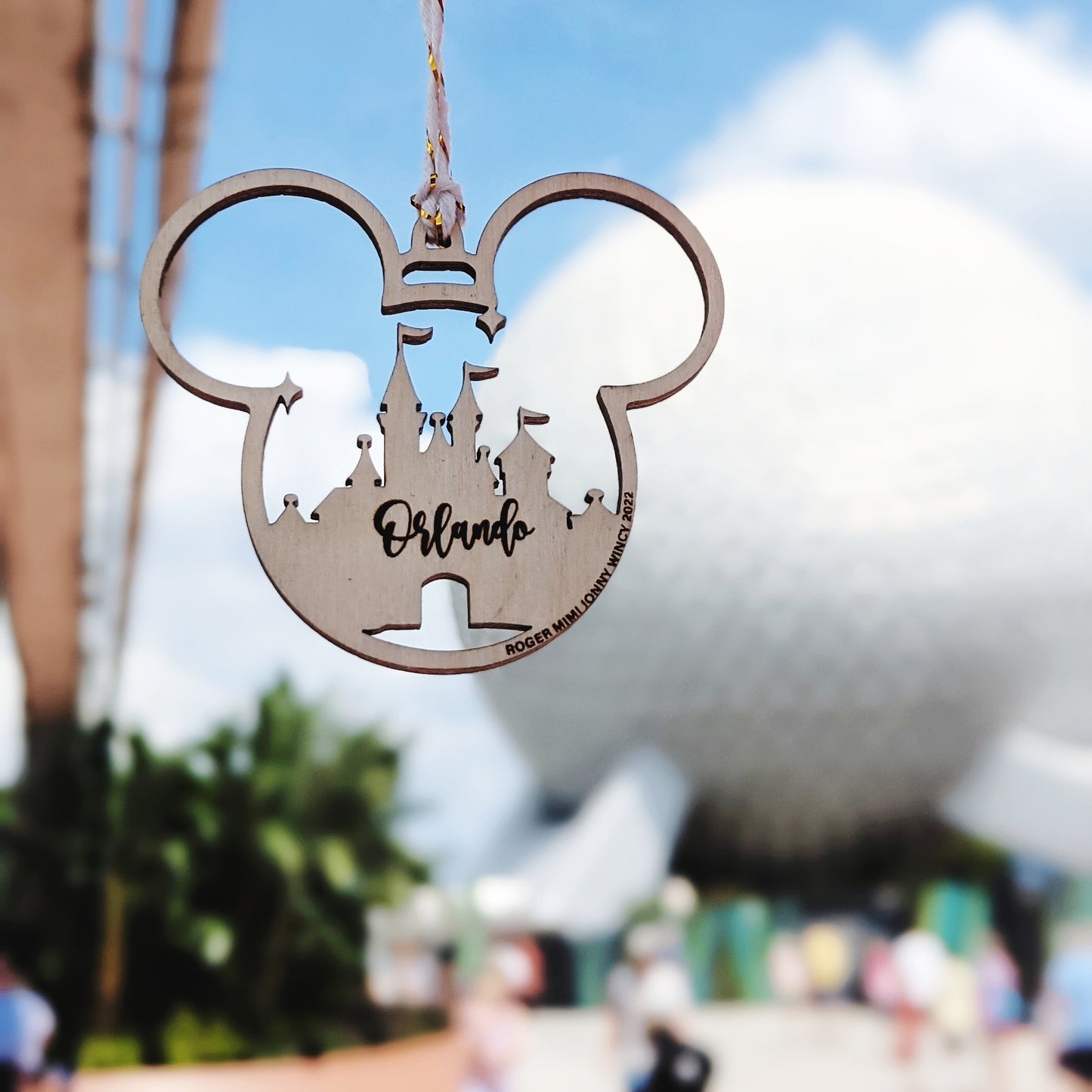 Mickey Head Castle Christmas Ornament