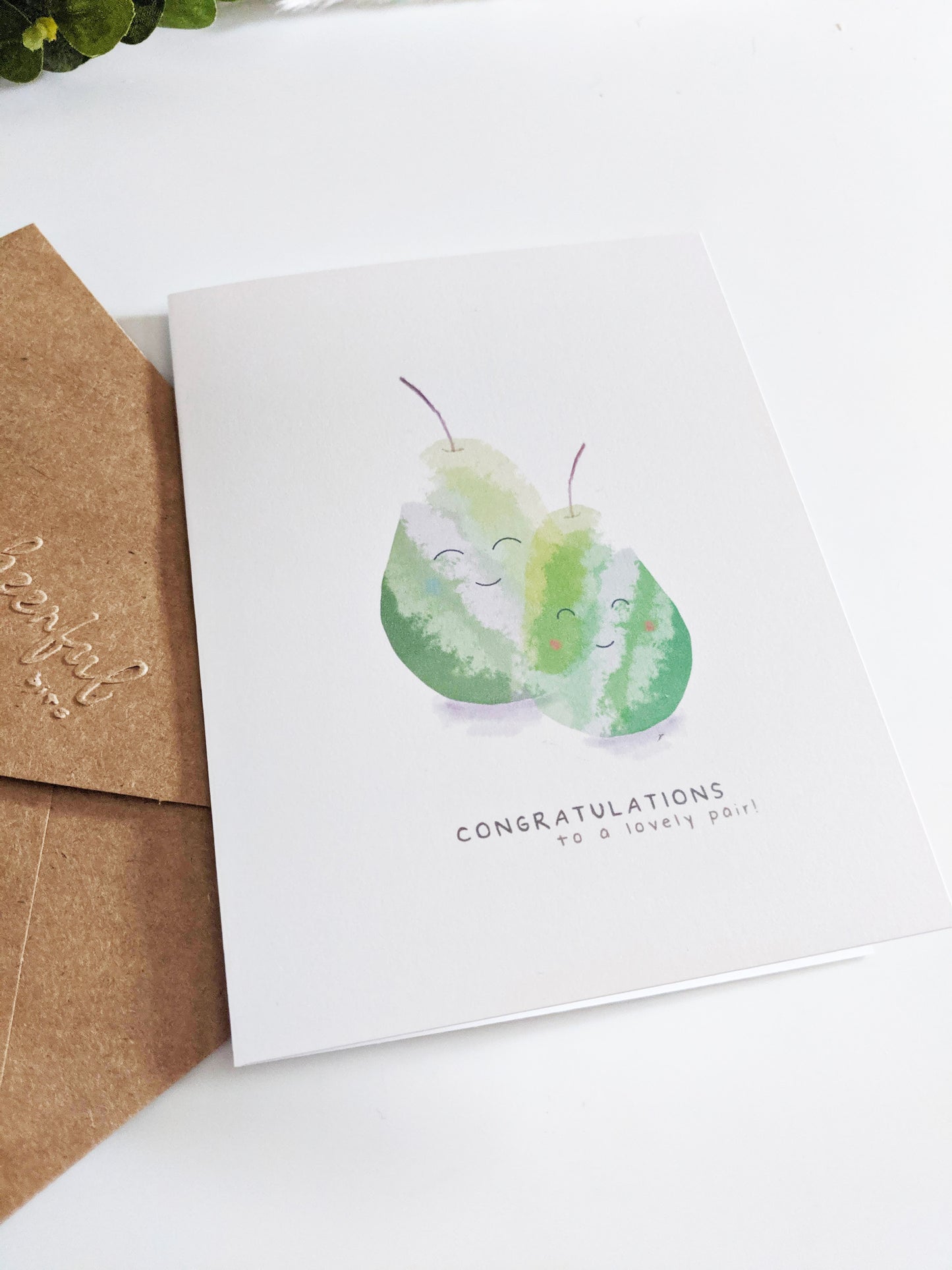 Lovely (Pear) Pair Greeting Card