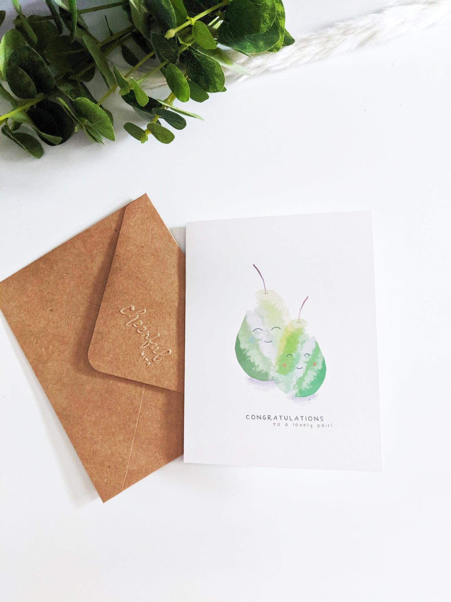 Lovely (Pear) Pair Greeting Card