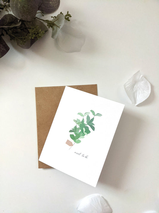 Mint Bouquet Greeting Card