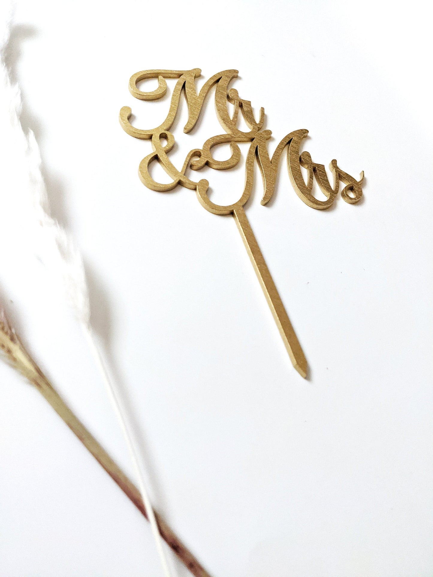 Scripted Mr and Mrs Cake Topper - Acrylic