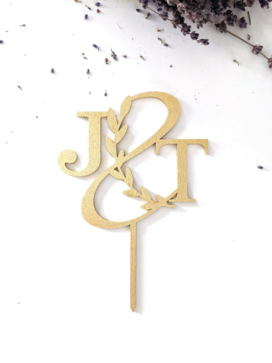 Initials Wedding Cake Topper - Acrylic